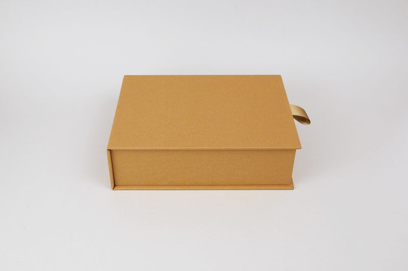 Linen Photo Storage Box – Mustard – PAPIERNICZENI